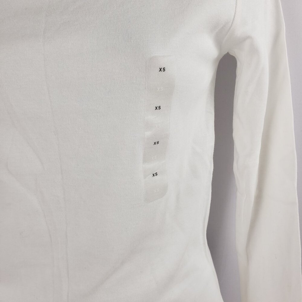 Gap XS White Boatneck T-shirt NWT Long Sleeve Womens - Picture 5 of 13